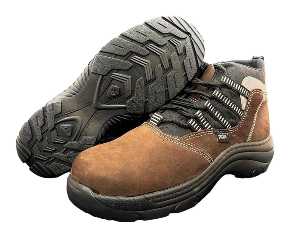 Bota caña alta de 25 cm para liniero en piel vaqueta natural, modelo JLIN25NA de Botas Jaspe