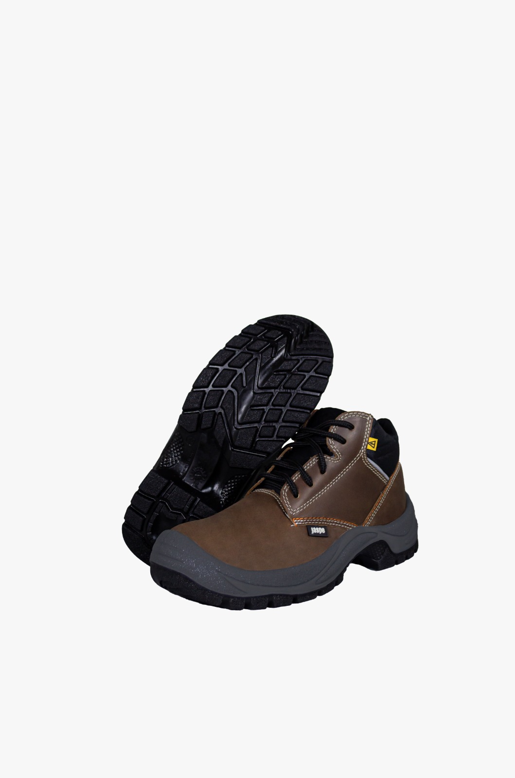 Bota de seguridad marrón Línea Supervisor J02 de Botas Jaspe en piel nobuck con puntera de acero