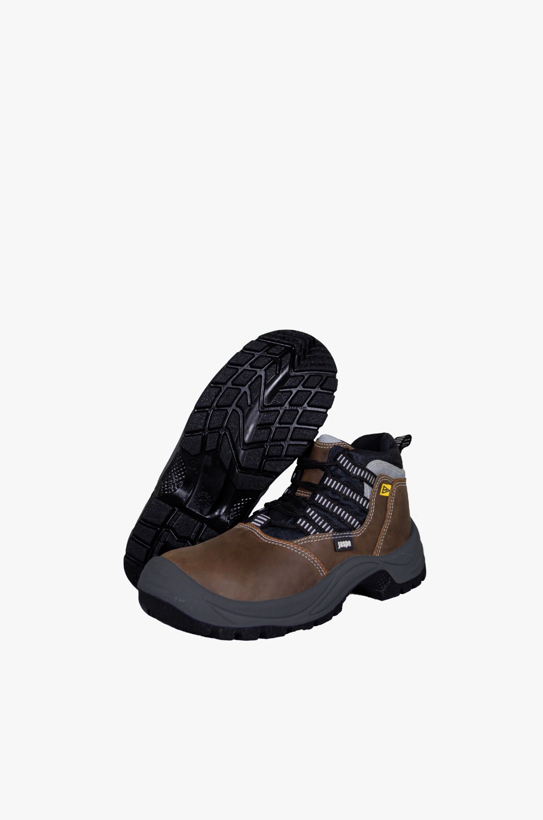 Bota de seguridad marrón Línea Supervisor J01 de Botas Jaspe con suela de poliuretano de perfil deportivo